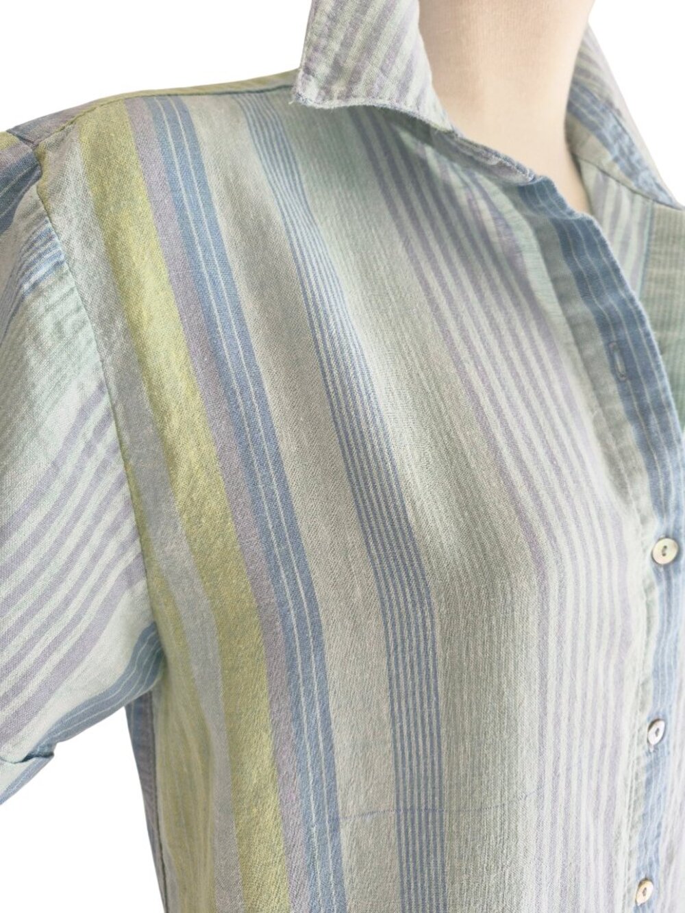 Tahari Linen & Cotton Beachy Shirtdress Short sleeves Cool for Summer XS - Picture 3 of 14